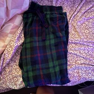Old Navy Green and Black Plaid Pajama Pants